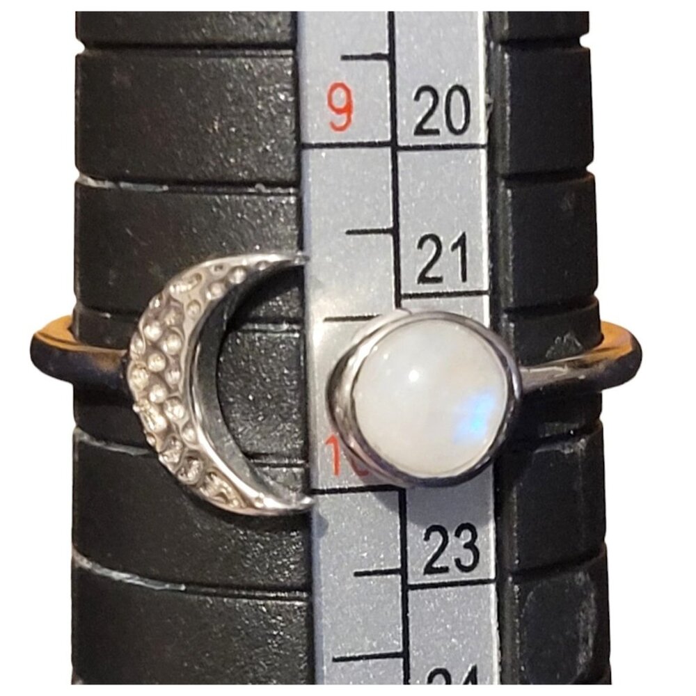 Pearich Opal Gold Vermeil Ring 925 Sterling Silver New Moon Sz 9.5 Original Box - Picture 2 of 6